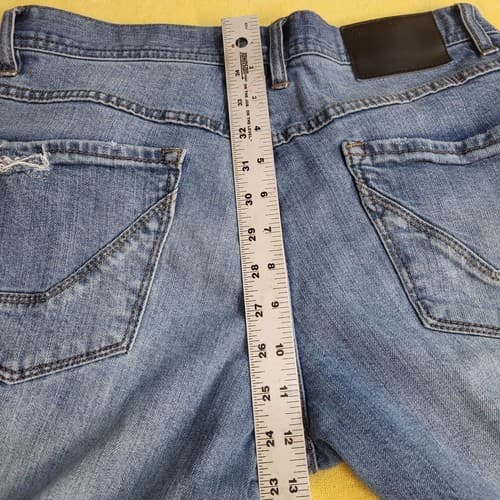 EMPYRE Mens Jeans 32x31 Blue Stone Wash 5-Pocket Skeletor Destroyed Skinny Denim - Thumbnail 11