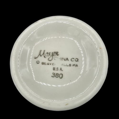 Mayers China VTG Teapot & 4 Footed Mugs Restaurant Ware Brown MCM Sculptura NEW - Thumbnail 6