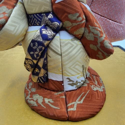 Vintage Japanese Kimkomi Geisha Girl Doll Handmade Porcelain Satin Brocade 10" - Thumbnail 11