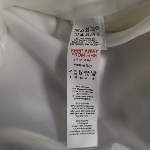 Boohoo Womens Tuxedo Blazer White 4 Fully Lined Faux Pockets Menswear - Thumbnail 10