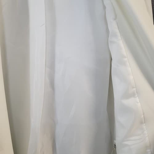 Boohoo Womens Tuxedo Blazer White 4 Fully Lined Faux Pockets Menswear - Thumbnail 7