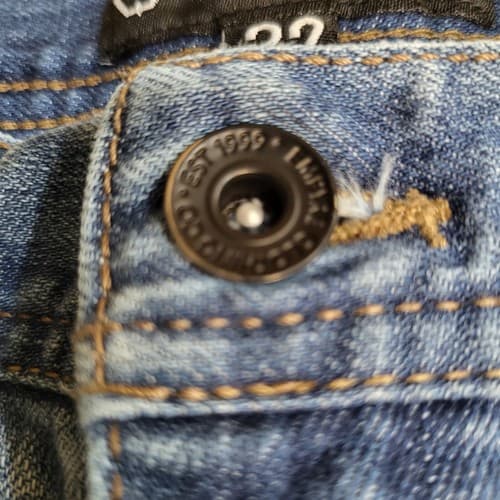 EMPYRE Mens Jeans 32x31 Blue Stone Wash 5-Pocket Skeletor Destroyed Skinny Denim - Thumbnail 2