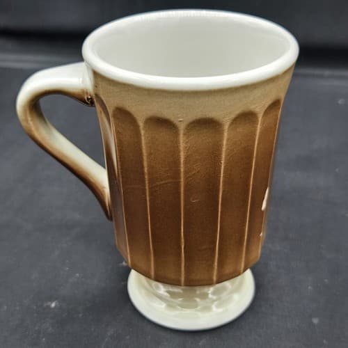 Mayers China VTG Teapot & 4 Footed Mugs Restaurant Ware Brown MCM Sculptura NEW - Thumbnail 10