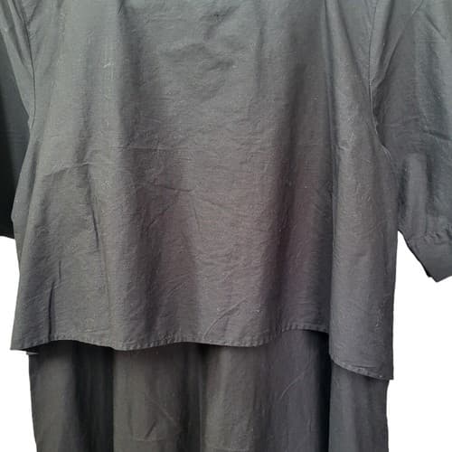 Zara Womens Dress Black L 10 Poplin Cotton Pockets Summer Lightweght Lagenlook - Thumbnail 9