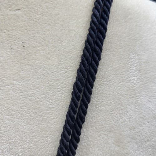 Lions Head Necklace Enamel Ivory Black Silk Chain Locking Clasp Triangle Head - Thumbnail 3