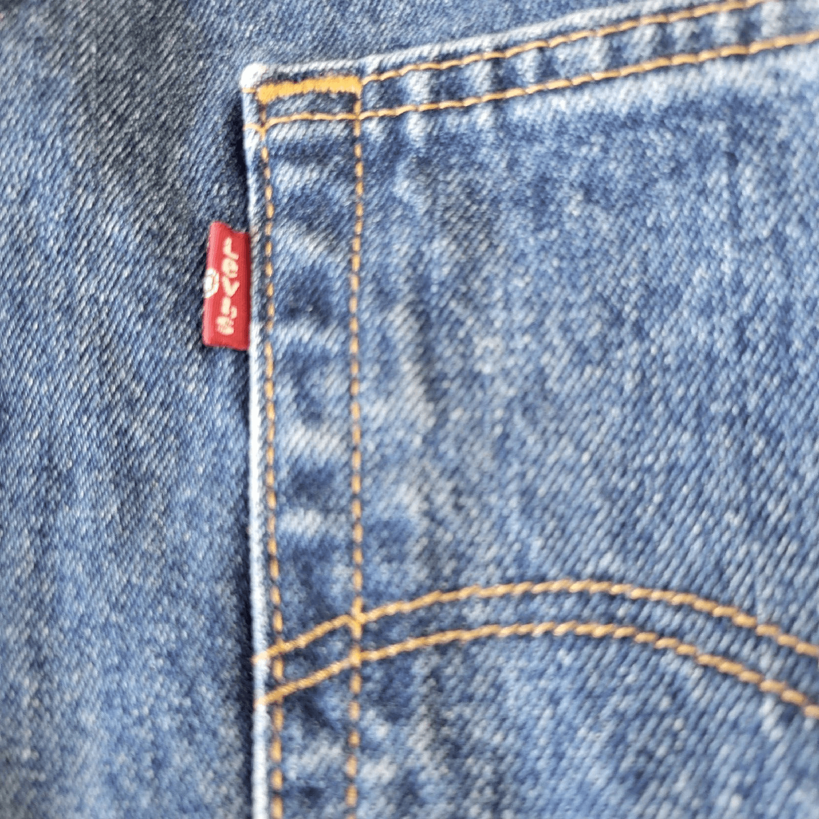 Levis 505 Mens Jeans 40x32 Fits 38x30 Blue Medium Wash Heavy Strudy Denim - Thumbnail 4