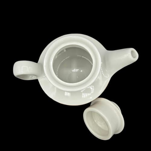 Mayers China VTG Teapot & 4 Footed Mugs Restaurant Ware Brown MCM Sculptura NEW - Thumbnail 4