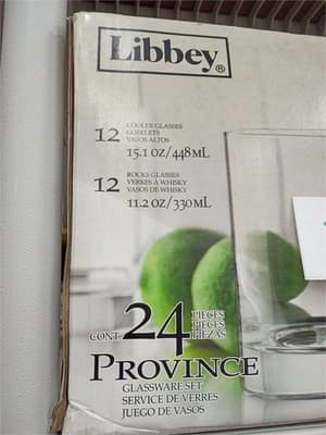 Libbey Province 24 Piece Glasses Goblets Set, 12-15.1oz/448ml 12-11.02oz/330ml - Thumbnail 3