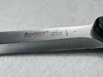 BERGHOFF 5-Piece Knife & Tool Set & Folding Chef Tool Bag Forged Stainless - Thumbnail 8