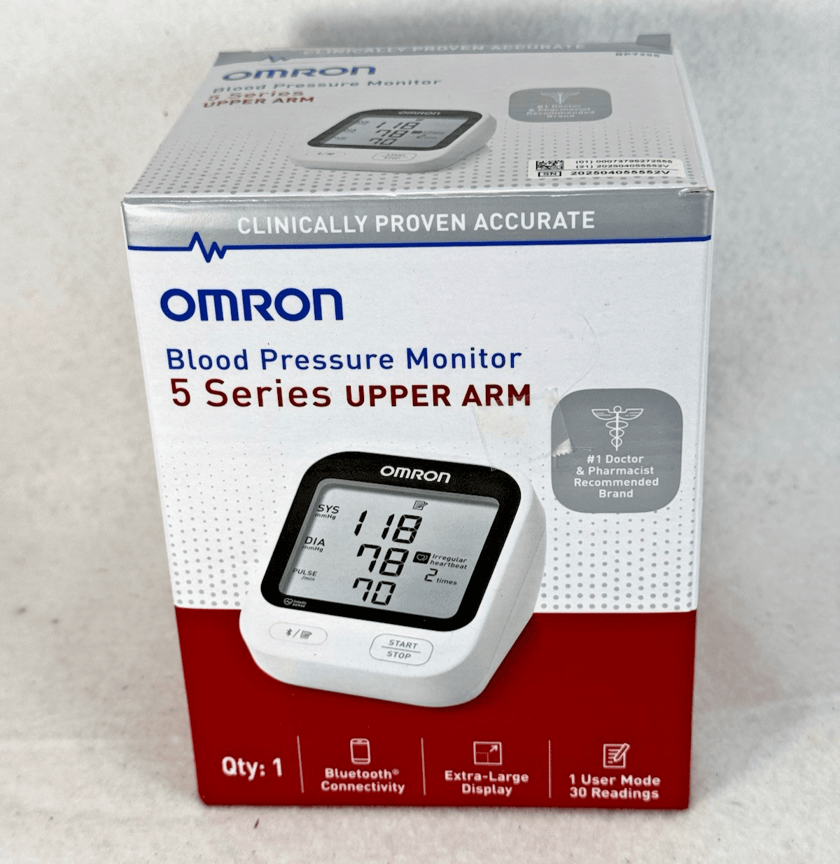 Omron 5 Series Wireless Upper Arm Blood Pressure Monitor - BP7255 New Ships Fast - Image 1