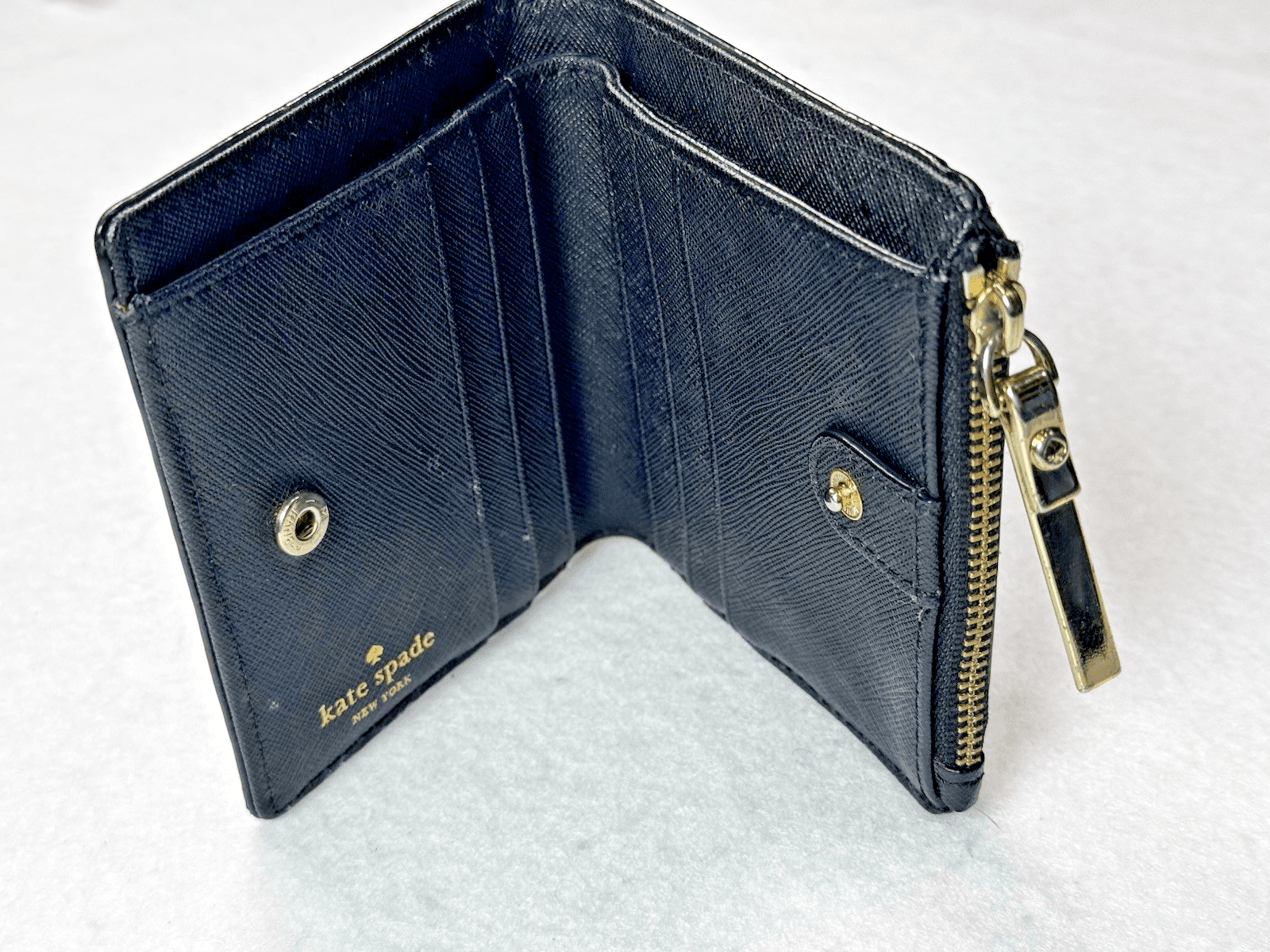 Kate Spade New York Bifold Leather Wallet - Black - Thumbnail 6