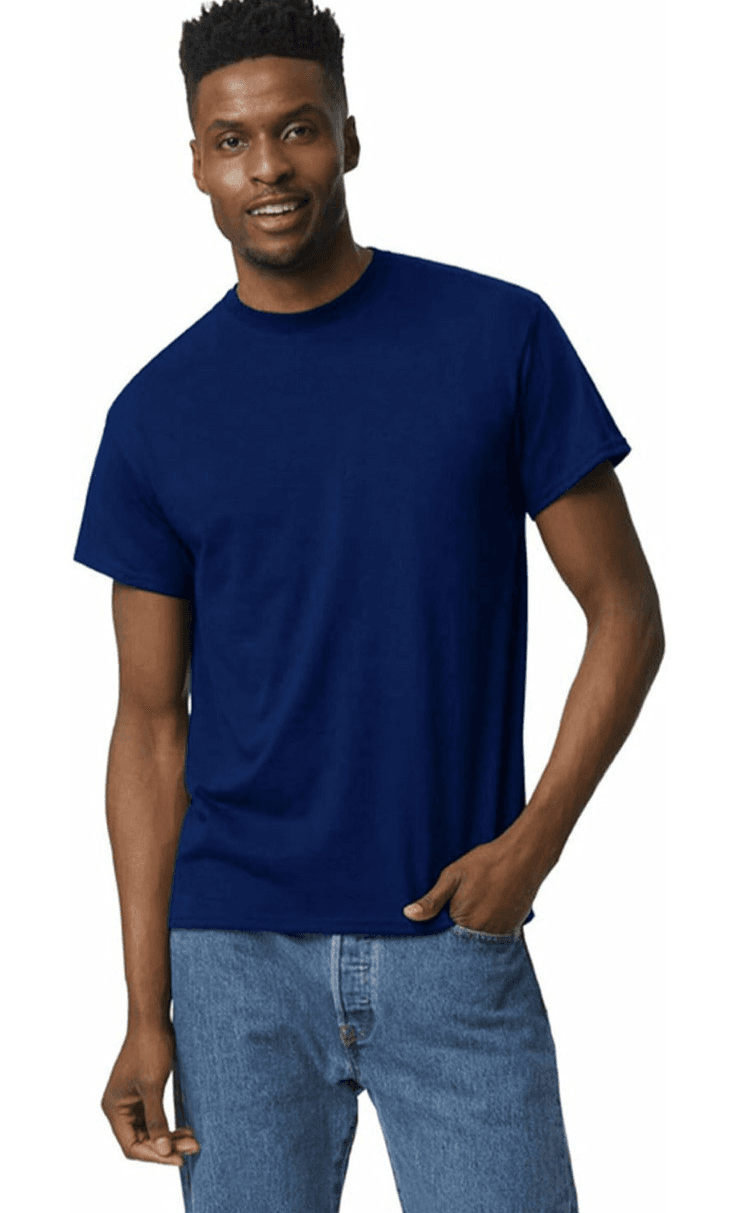(PACK OF 2) Gildan Unisex-Adult Dryblend T-Shirt Navy Medium G8000 - Thumbnail 2