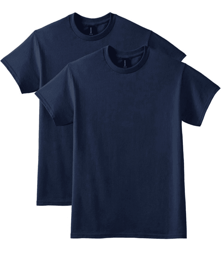 (PACK OF 2) Gildan Unisex-Adult Dryblend T-Shirt Navy Medium G8000 - Image 1
