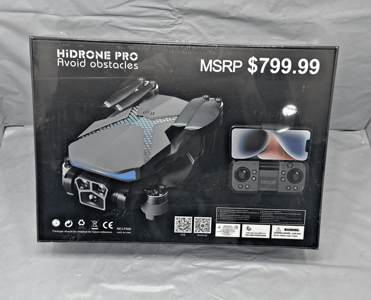 HiDrone Pro Drone With HD Camera Long Range Drone ,GPS New Sealed Box - Thumbnail 2