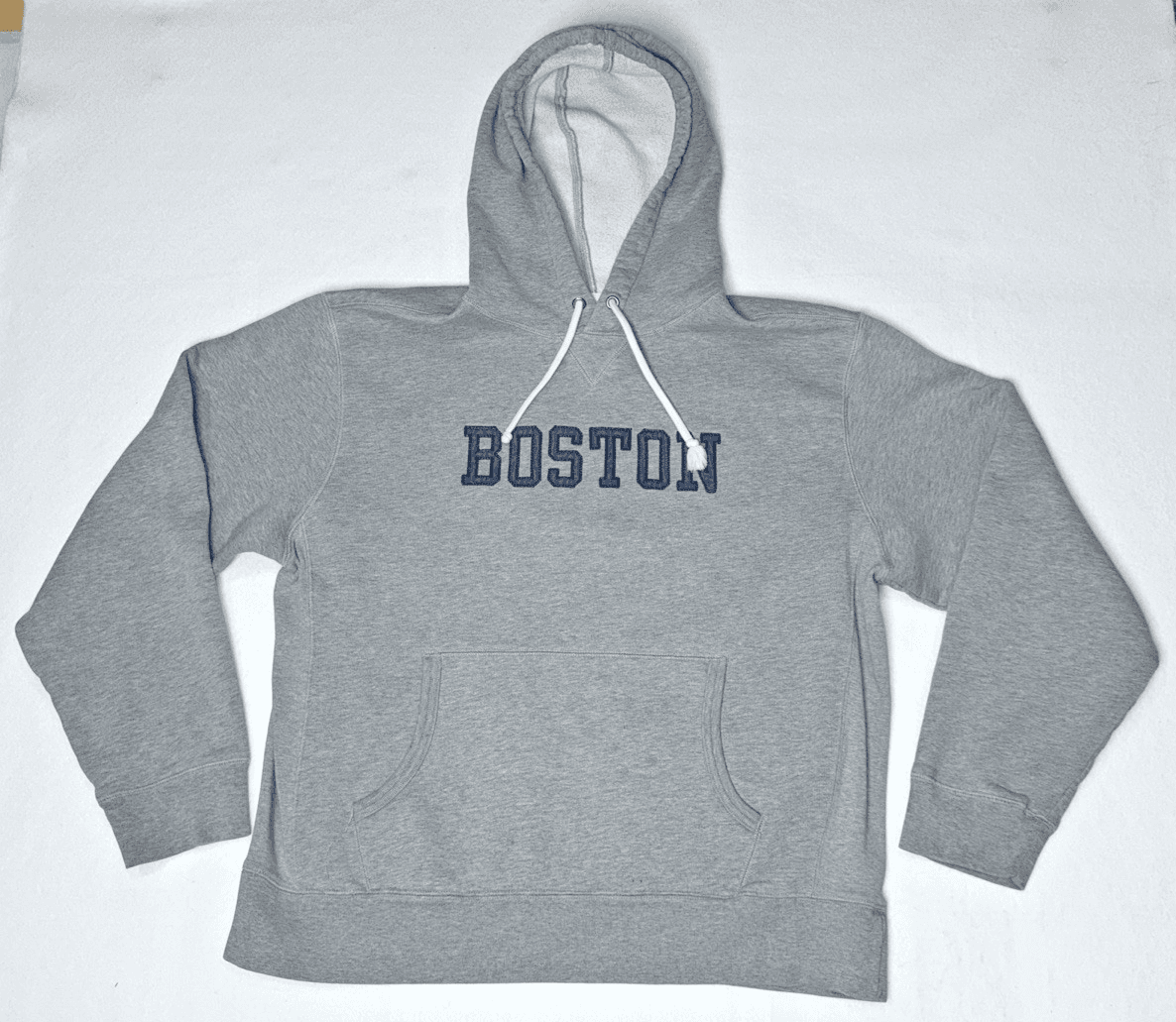 Boston Pullover Hoodie - Old Navy - Vintage - Mens Size Large - Gray (2906) - Image 1