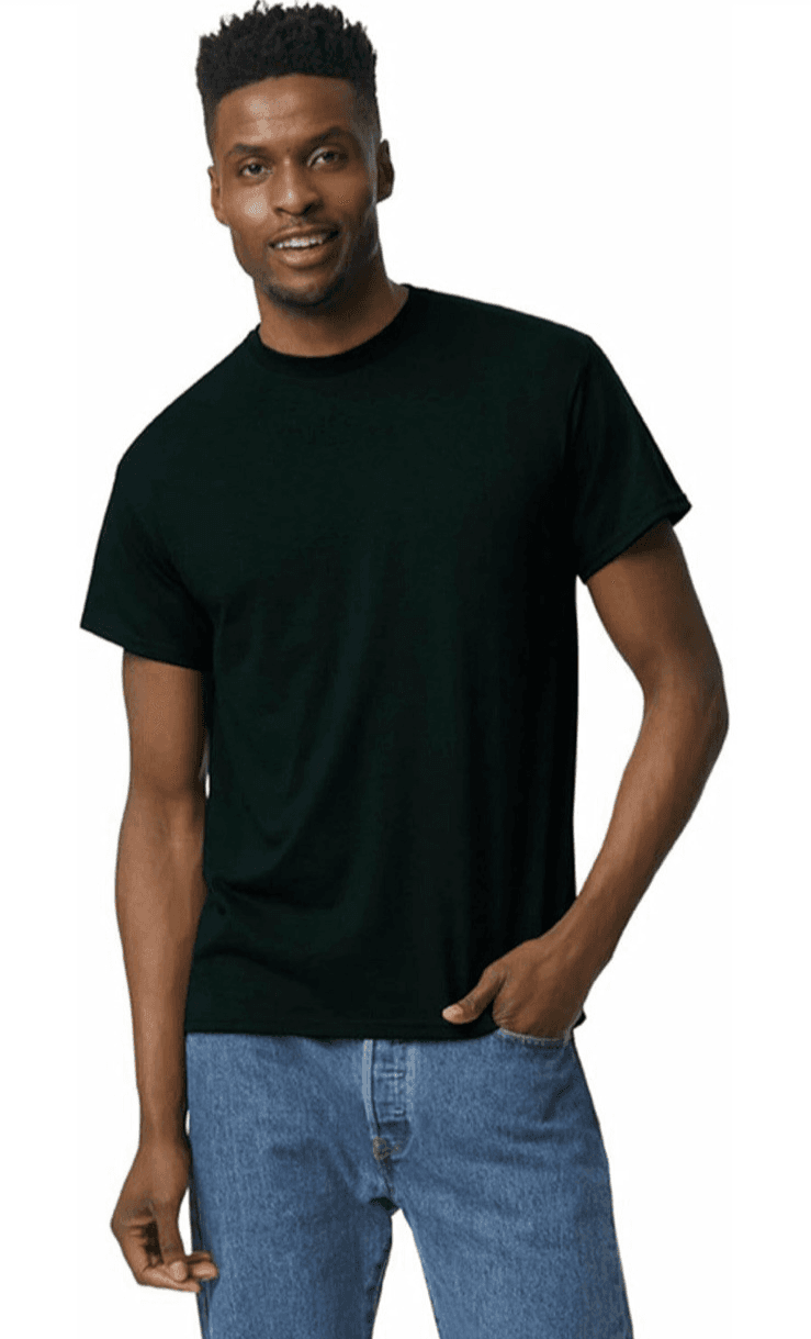 (PACK OF 2) Gildan Unisex-Adult Dryblend T-Shirt Black Medium G8000 - Thumbnail 2