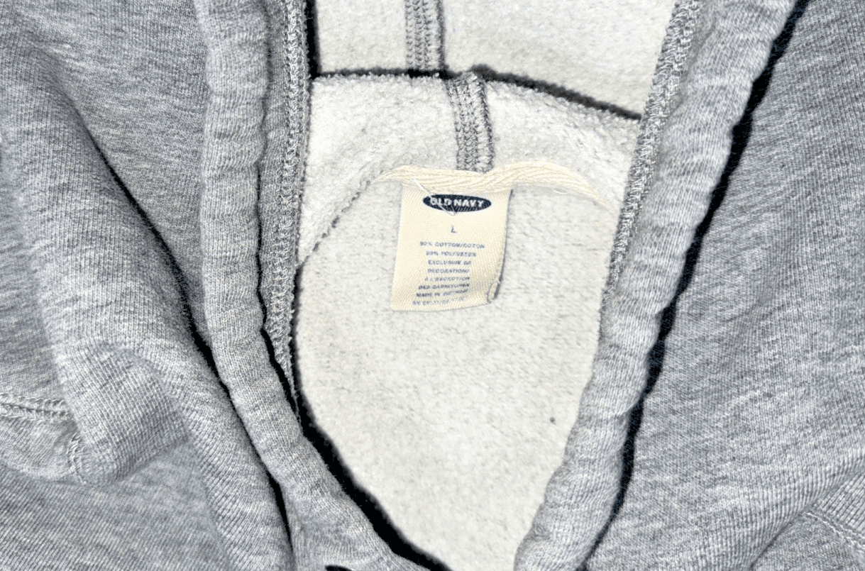 Boston Pullover Hoodie - Old Navy - Vintage - Mens Size Large - Gray (2906) - Thumbnail 2