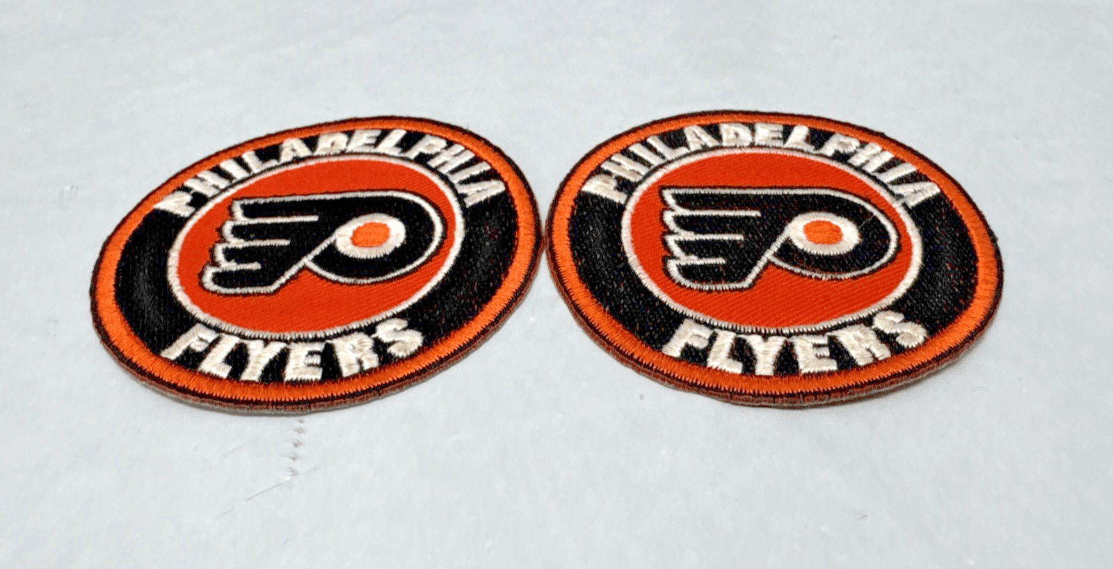 2 PHILADELPHIA FLYERS IRON ON PATCHES 3"X3" - Image 1