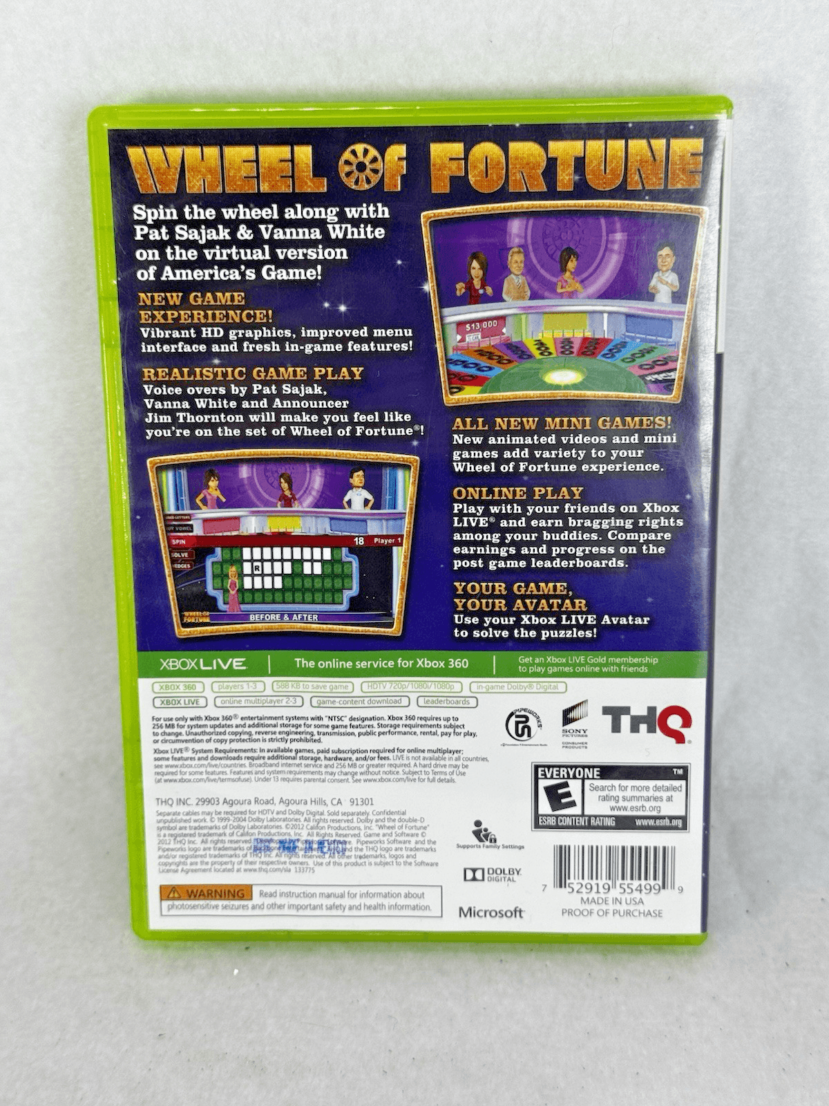 Wheel Of Fortune Microsoft Xbox 360 Video Game Complete With Manual - Thumbnail 2