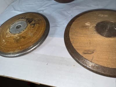 3 RARE Track & Field Collectible Discus Wood Metal Vintage - Thumbnail 8
