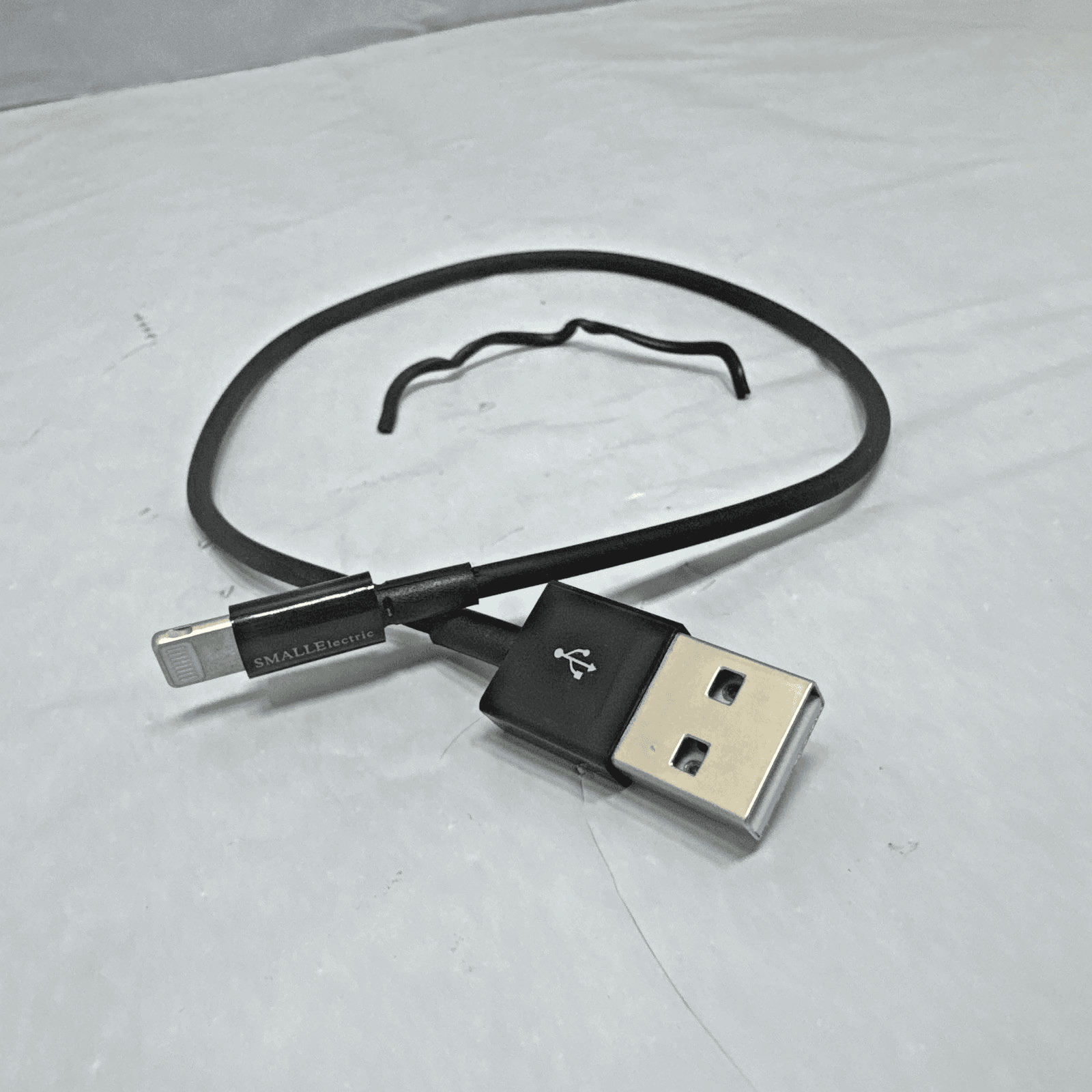 USB-A to Micro USB Charging Cable, Black 7-in Long - Thumbnail 2
