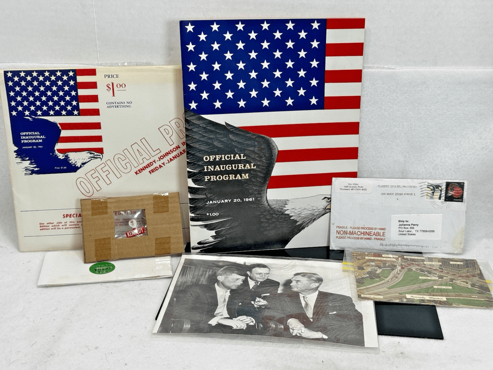 1961 Inauguration Ceremonies Program & Photos Lyndon Johnson JFK John F Kennedy - Image 1