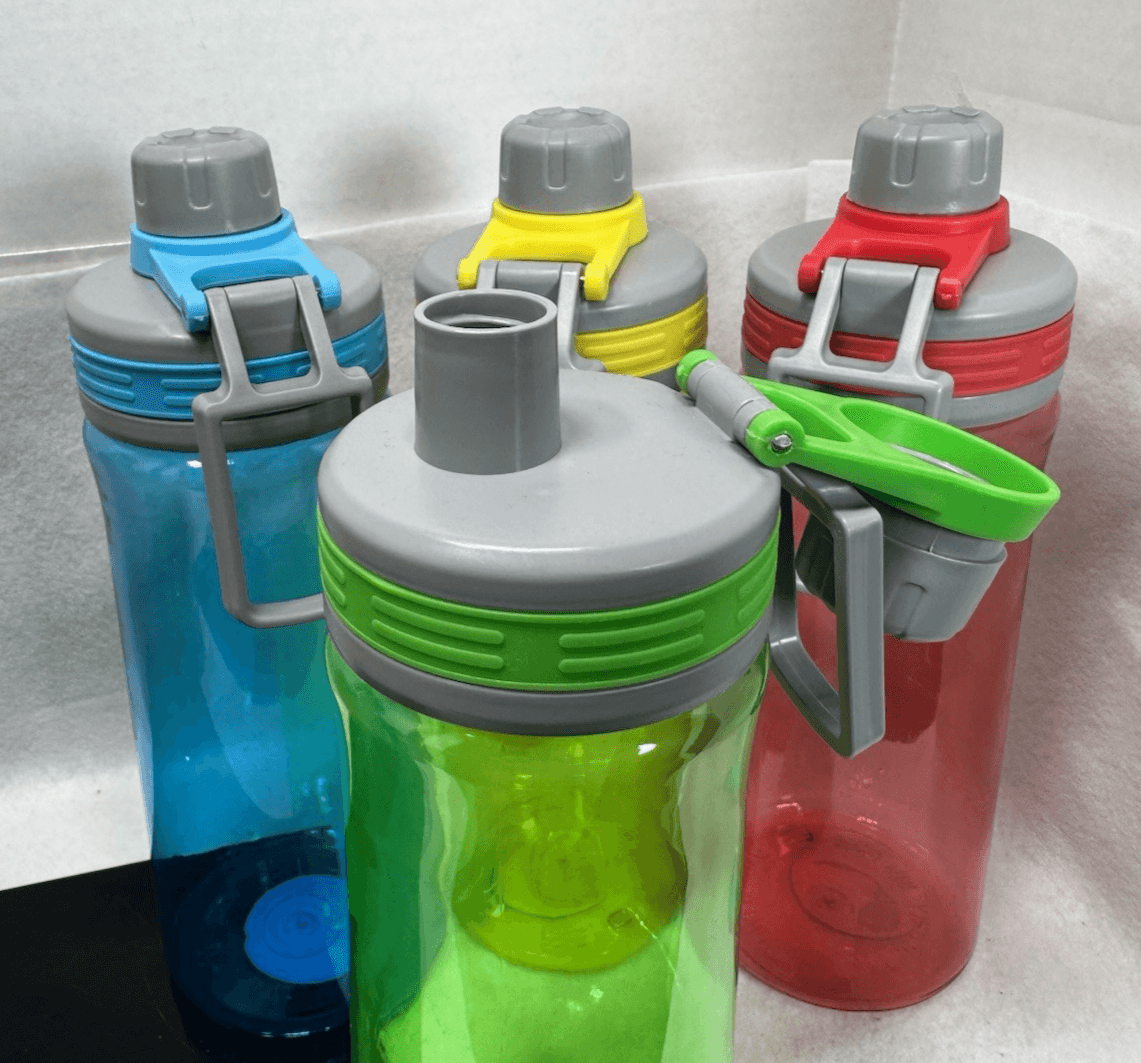 Set of 4 Plastic Sports Water Bottle With Flip-Top Lid 44 oz. - Thumbnail 2