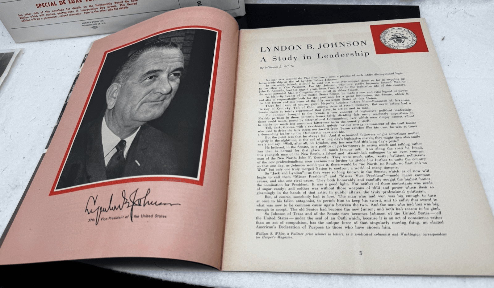 1961 Inauguration Ceremonies Program & Photos Lyndon Johnson JFK John F Kennedy - Thumbnail 10