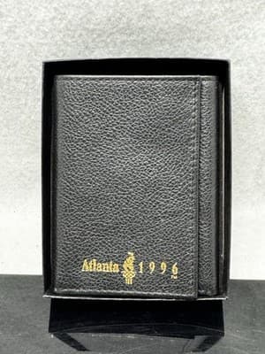 (RARE) NEW 1996 ATLANTA OLYMPIC GAMES BLACK LEATHER - Image 1
