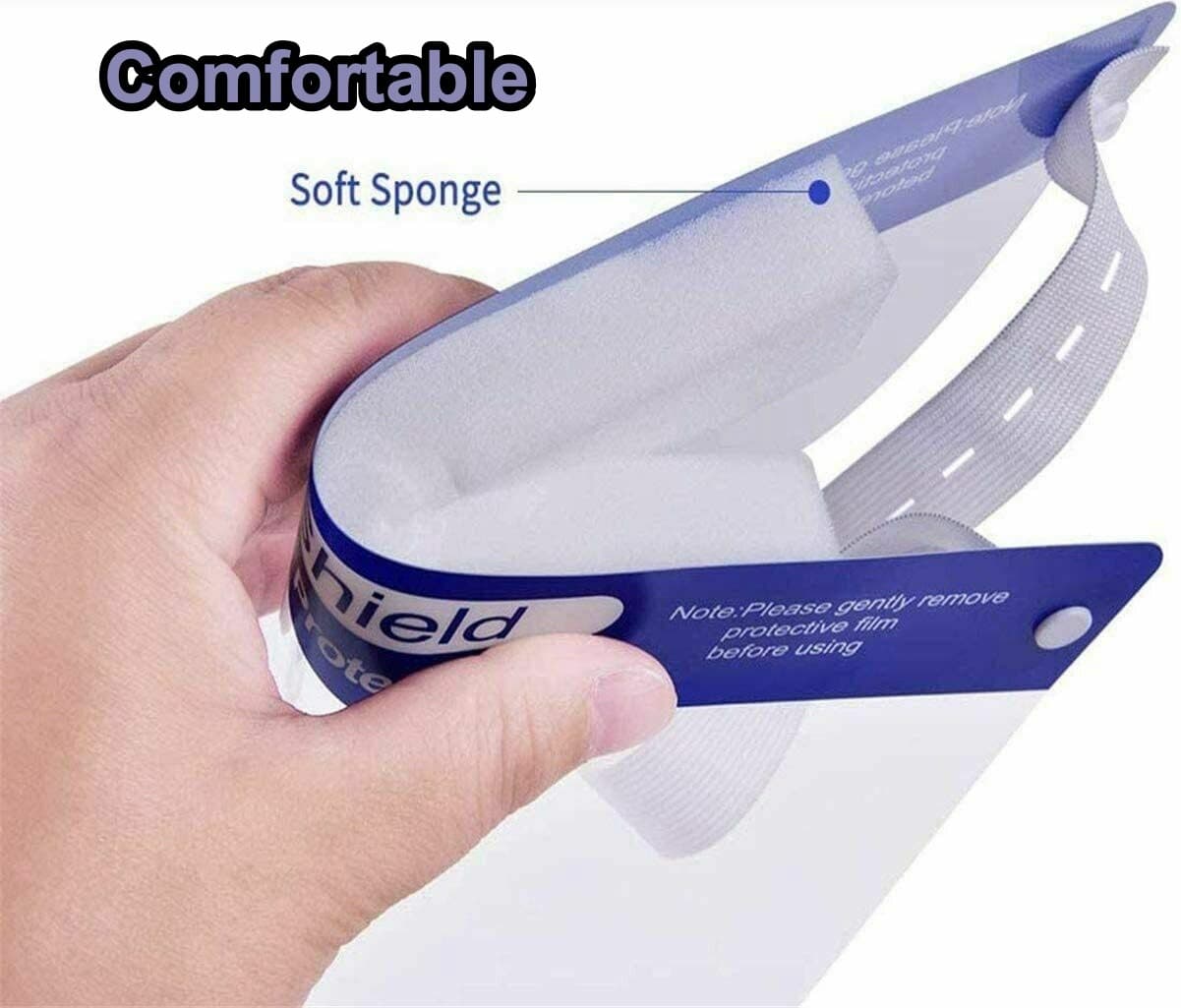 10 Pack Safety Full Face Shield Reusable Clear Washable Face Anti-Splash - Thumbnail 3