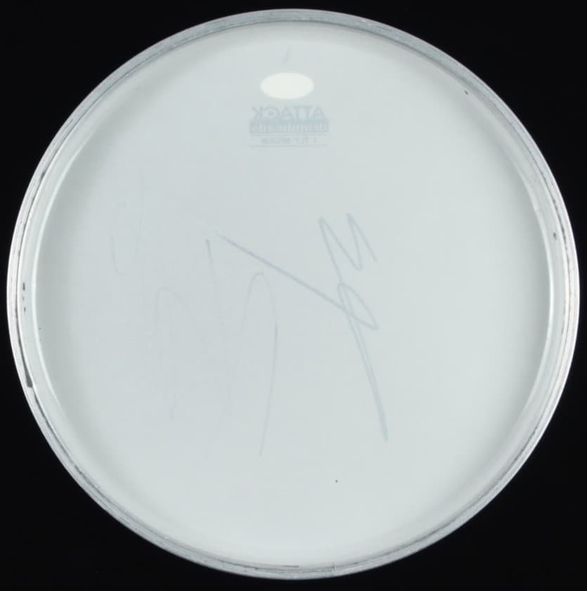 Vince Neil & Nikki Sixx Signed 11" Drumhead (JSA Hologram) - Thumbnail 2