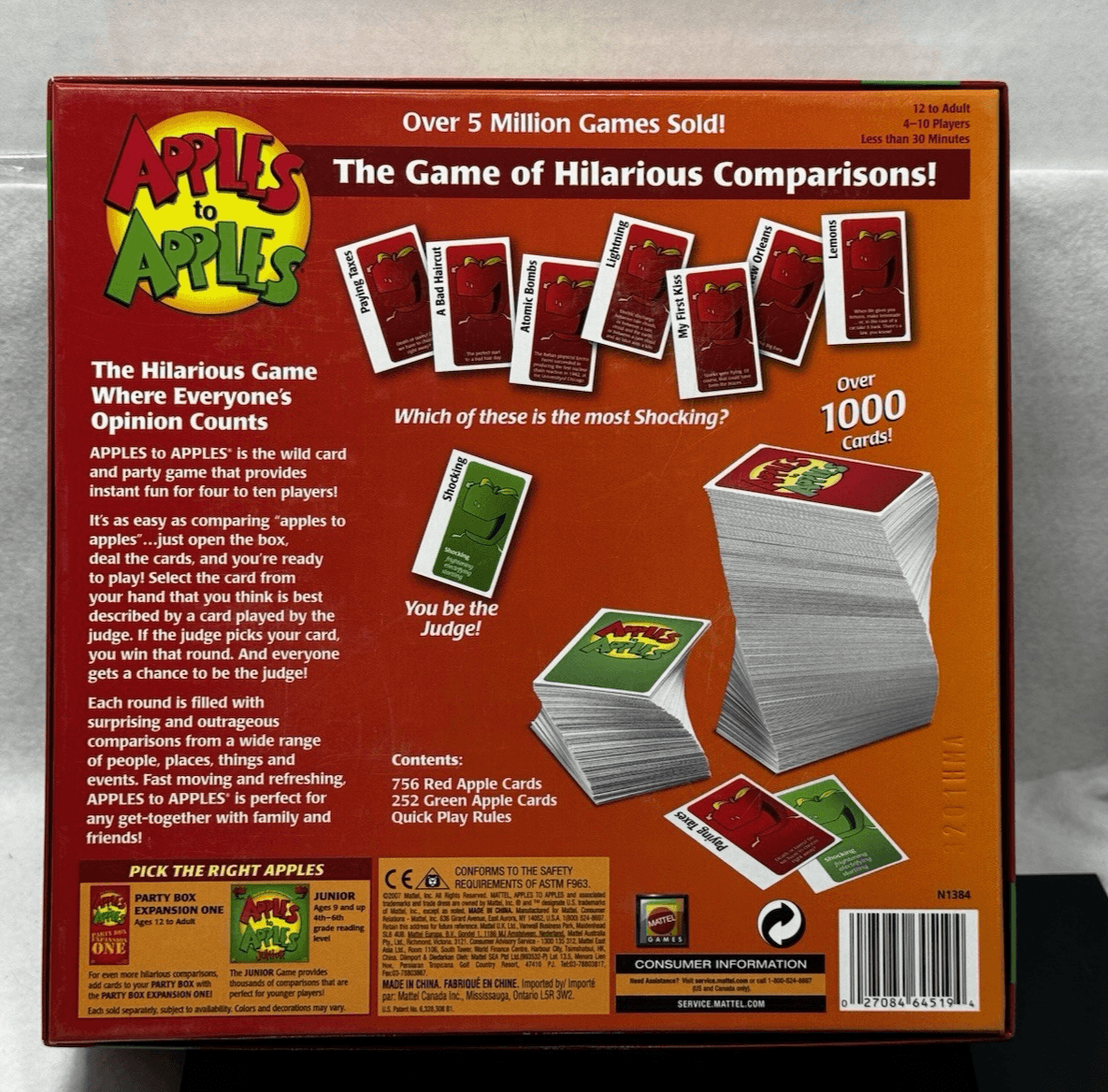 Apples to Apples Board Game Party Box 2007 Fun Family Game NEW - Thumbnail 2