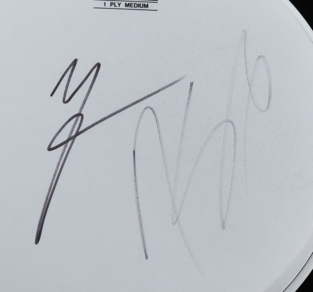 Vince Neil & Nikki Sixx Signed 11" Drumhead (JSA Hologram) - Thumbnail 6