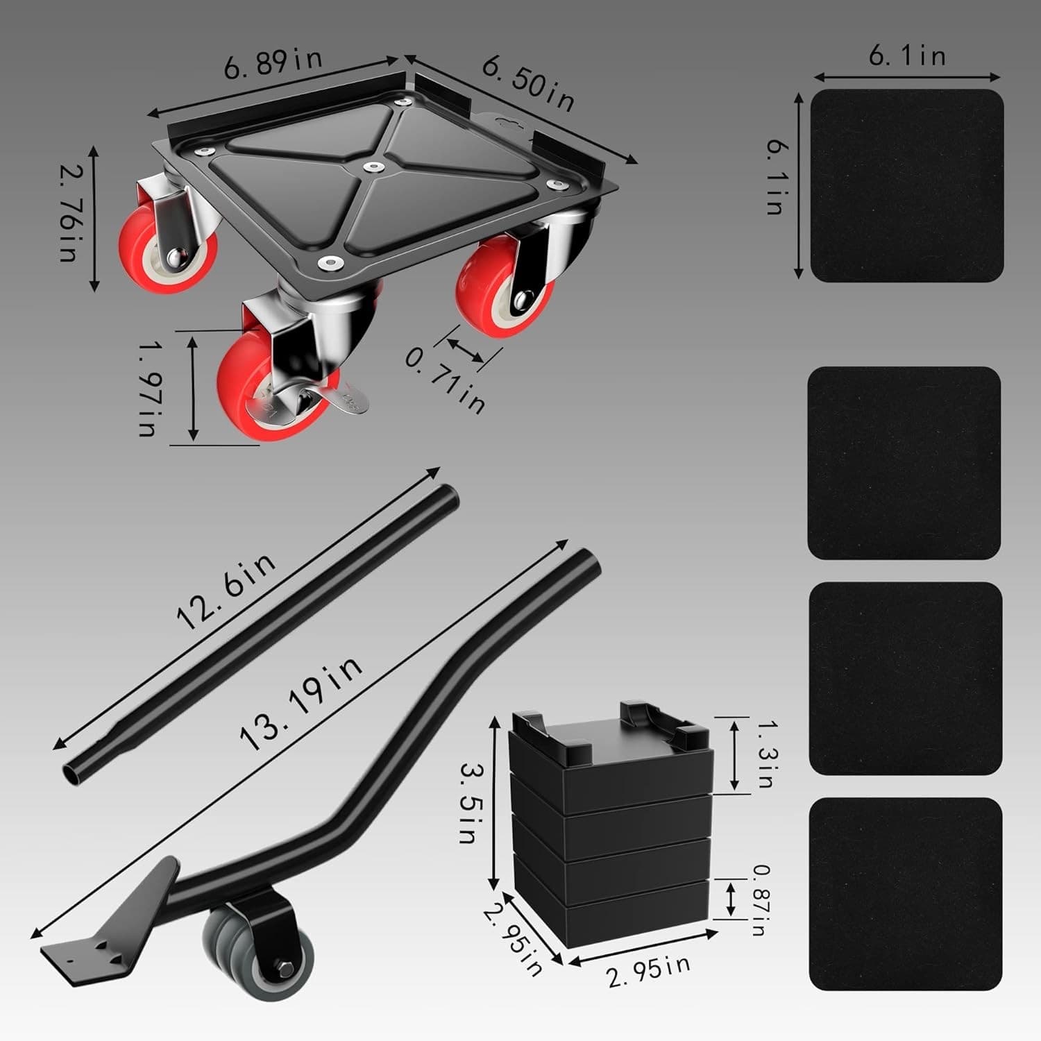 Furniture Lifter Movers Tool Set, 360° Rotation Furniture Dolly Heavy Duty, Furn - Thumbnail 3
