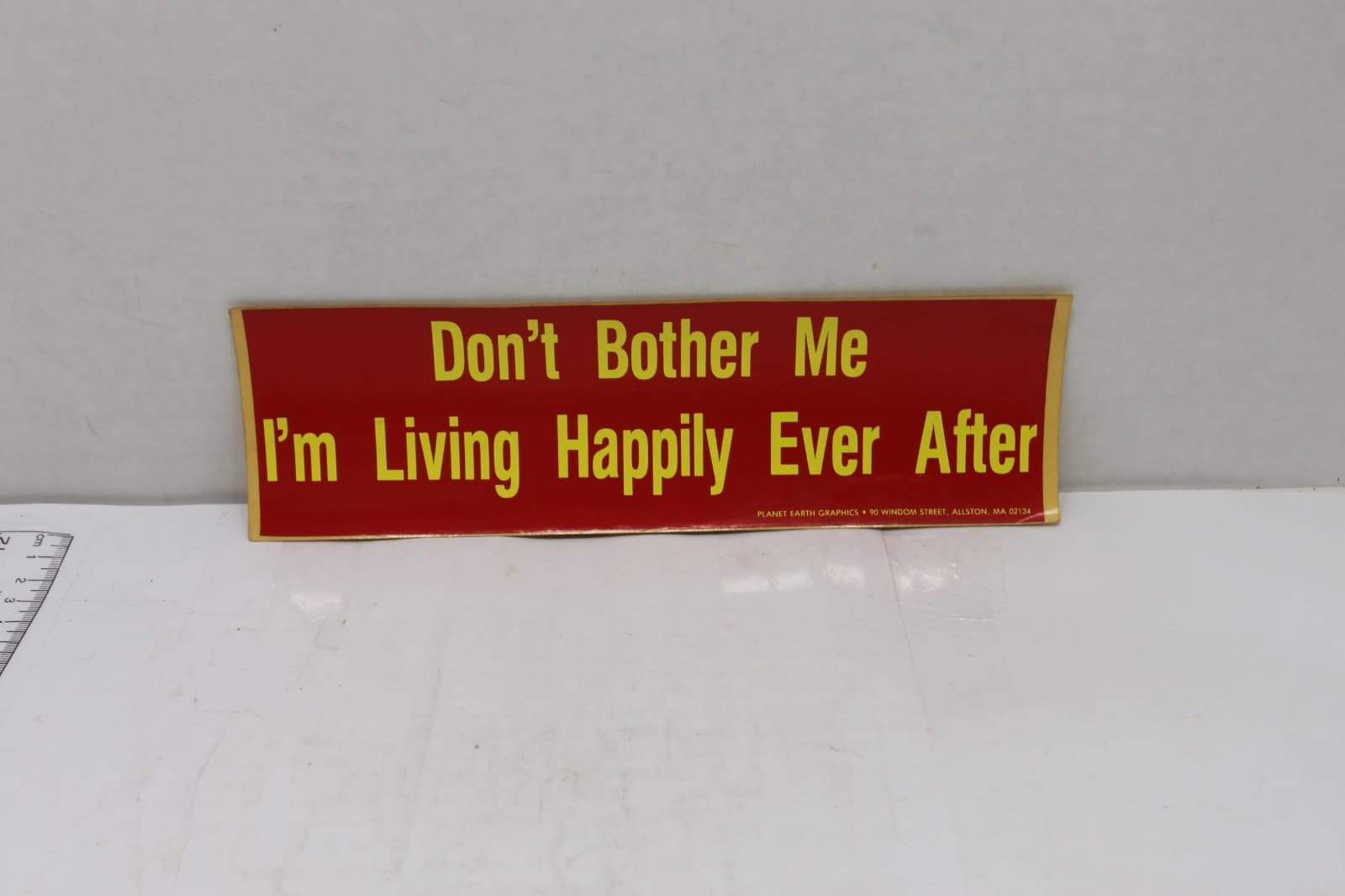 10in x 3in BUMPER STICKER DONT BOTHER ME IM LIVING HAPPILY EVER AFTER - Image 1