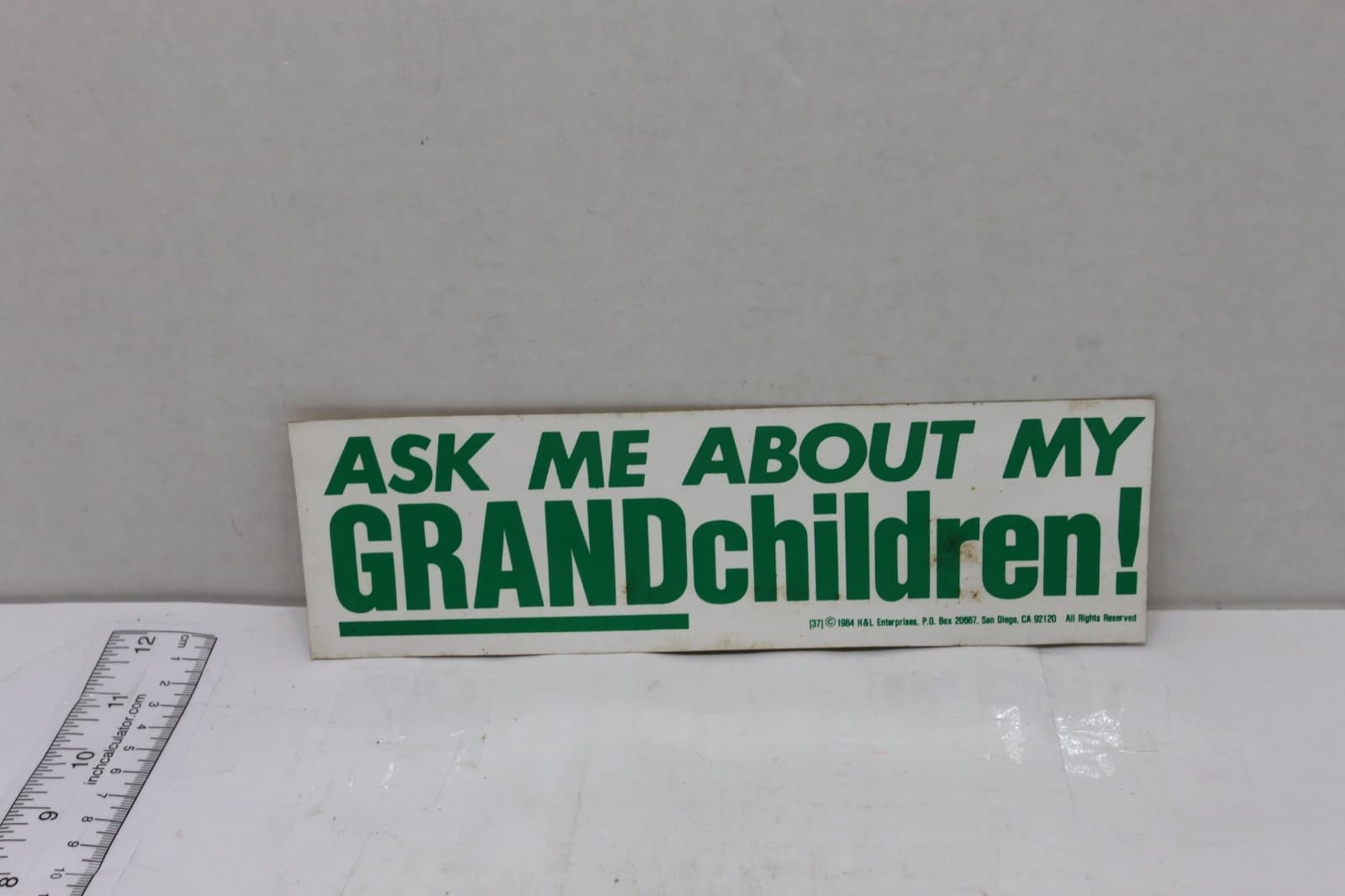 10in x 3in Bumper Sticker "ASK ME ABOUT MY GRANDchildren" - Image 1