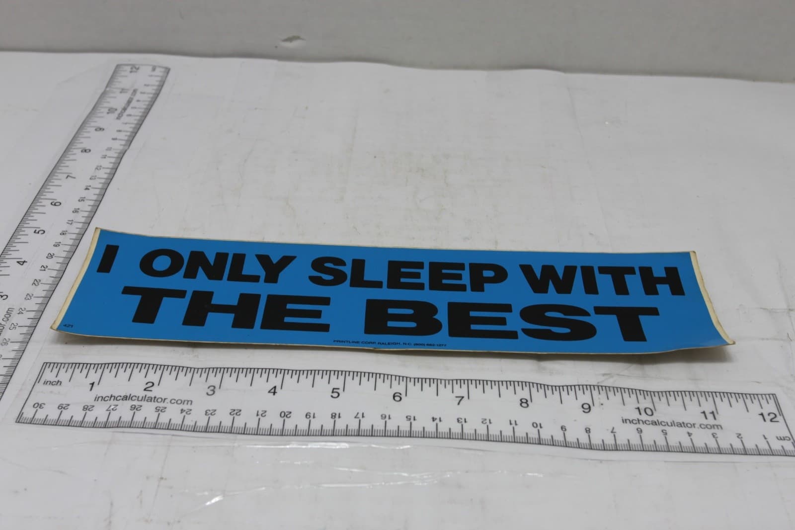 10in x 3in Bumper Sticker "I only slept with the best" - Thumbnail 2