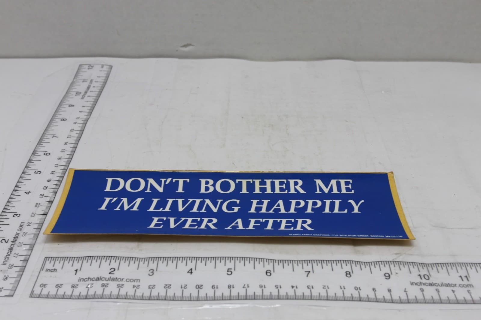 10in x 3in Bumper Sticker "Don't bother me Im living happily ever after" - Thumbnail 2