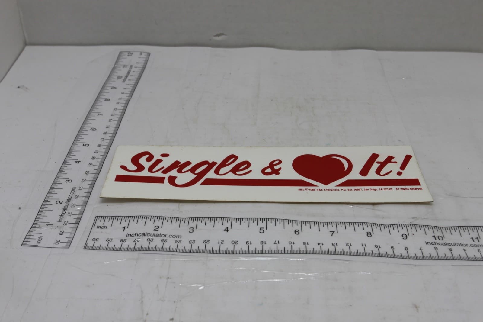 10in x 3in Bumper Sticker "Single and Heart It" - Thumbnail 2