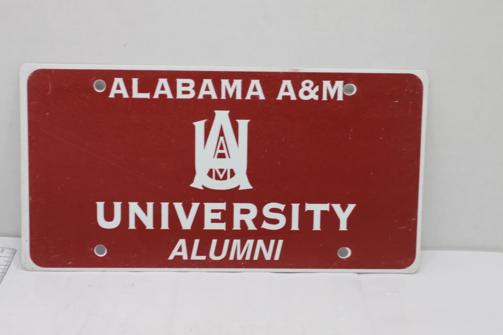 Alabama A&M University Bulldogs New Old Stock License Plate Novelty - Image 1