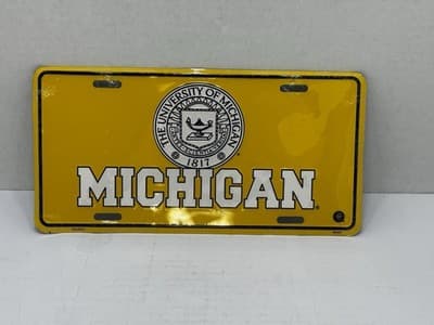 University of Michigan Booster License Plate NEW IN CELLOPHANE - Image 1