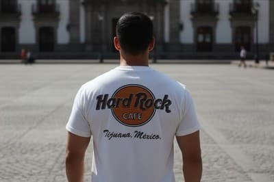 Hard Rock Cafe Tijuana Mexico Shirt Mens L White Short Sleeve TSHIRT - Thumbnail 2