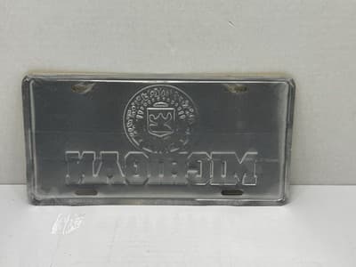 University of Michigan Booster License Plate NEW IN CELLOPHANE - Thumbnail 2
