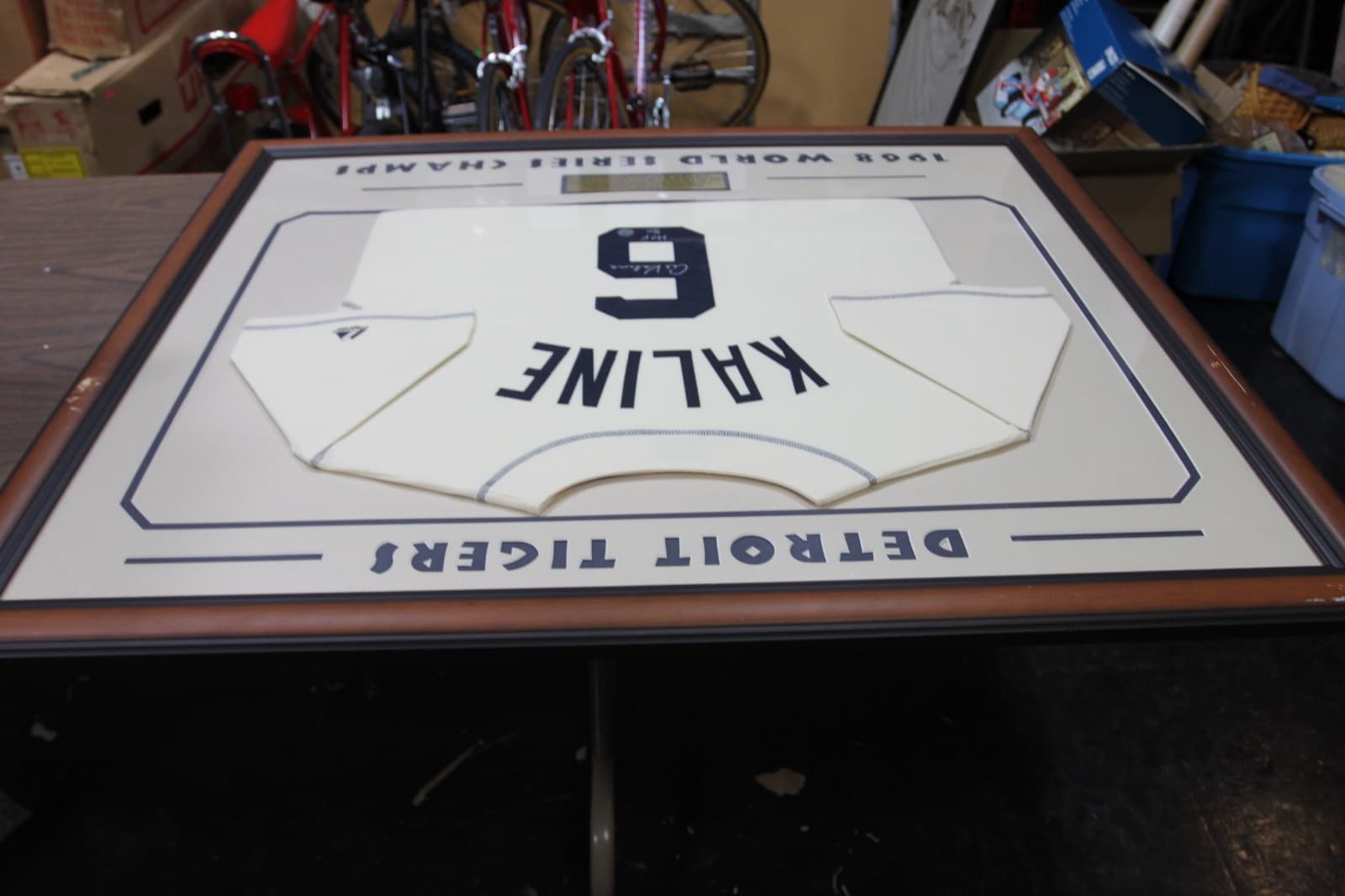 Detroit Tigers Al Kaline Signed Wood Framed White Jersey Schwartz HOF 80' 36x42 - Thumbnail 15