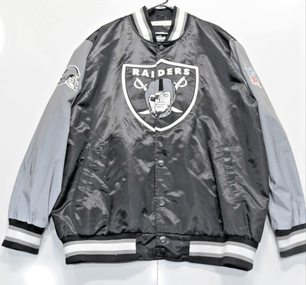 VINTAGE Raiders Jacket LOS ANGELES VEGAS Starter Snap Down Jacket Trim 3XL RARE - Image 1