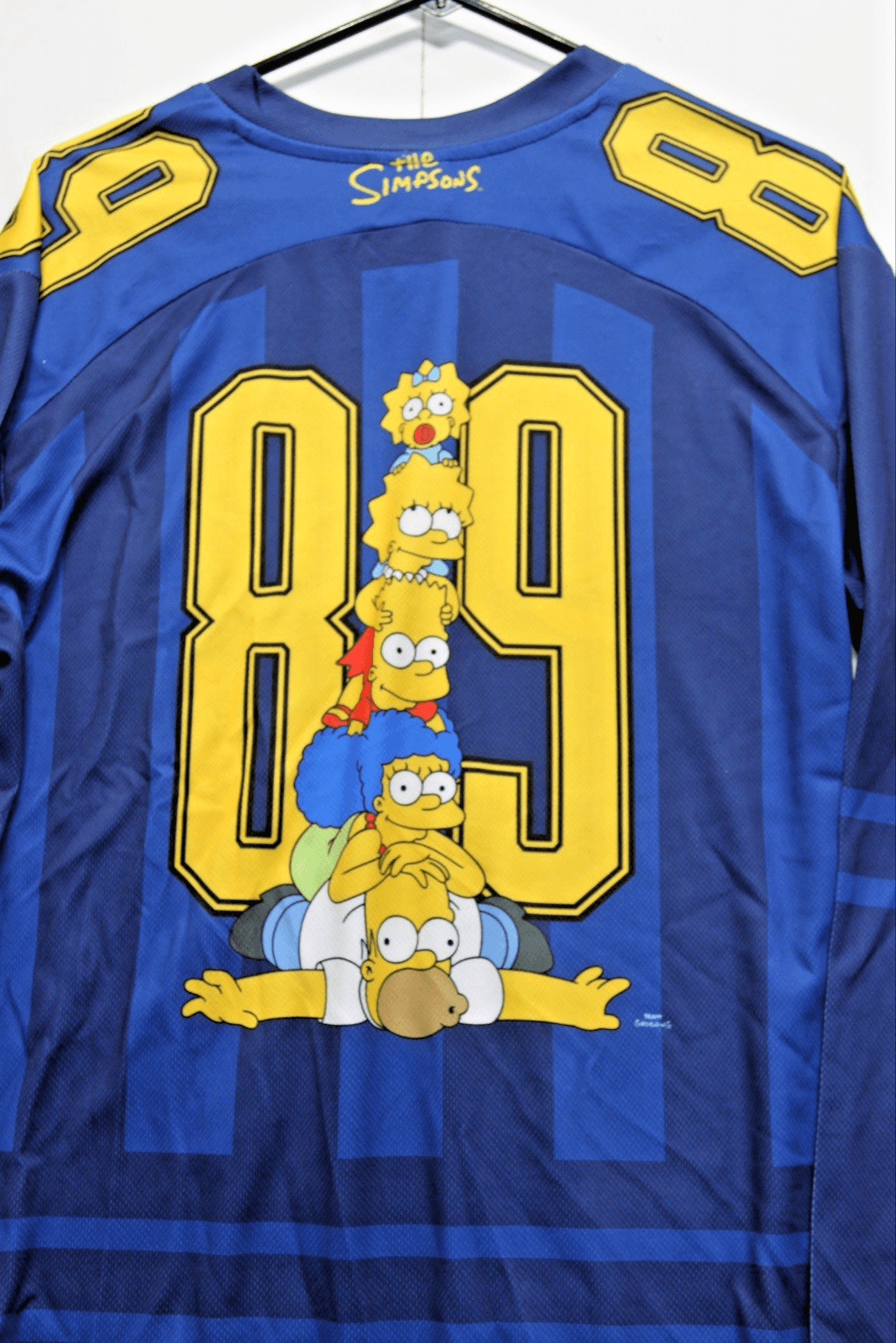 NWT The SImpsons Homer Bart D'OH Striped Graphic Hockey Jersey Mens XS - Thumbnail 5