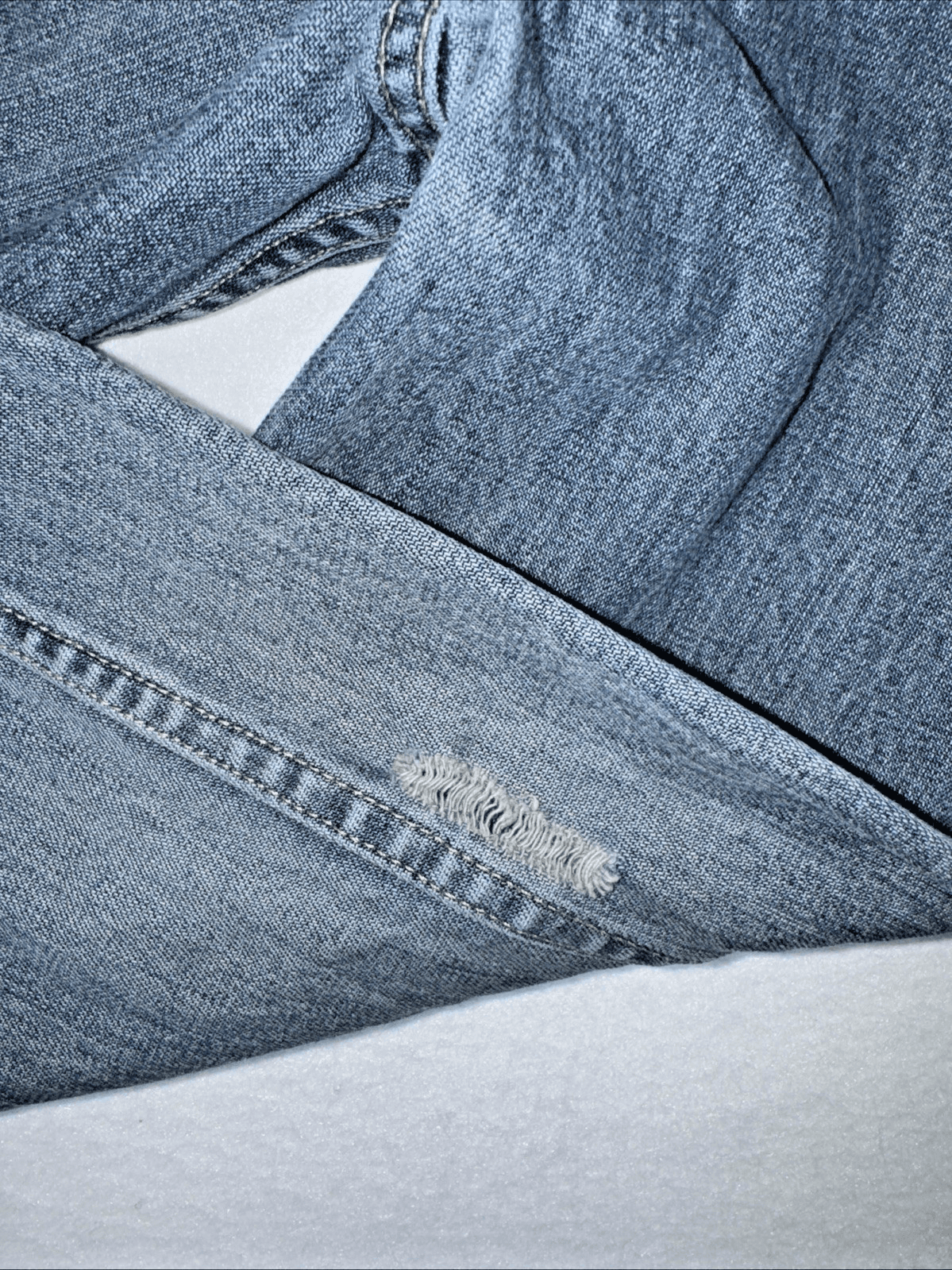 Vintage Y2K Hollister Denim Jean Jacket 2000 Blue Wash Juniors Medium Distressed - Thumbnail 6