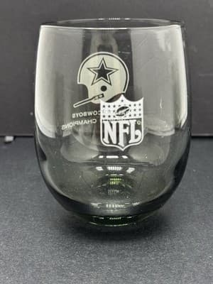 8 Vintage 1972 Dallas Cowboys NFL World Champions Glasses RARE See Condition - Thumbnail 3
