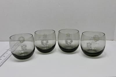 8 VINTAGE DALLAS COWBOYS SMOKE 8oz ROCKS TUMBLER DRINK GLASSES NFL RARE - Thumbnail 2