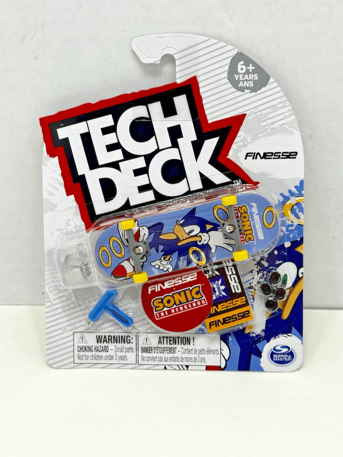 Tech Deck Finesse Sonic the Hedgehog Rings fingerboard RARE - Image 1